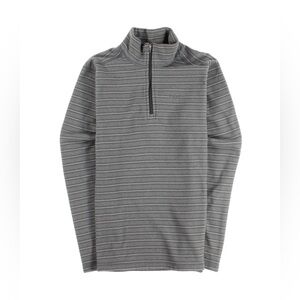 Patagonia Kids Quarter Zip Pullover Fleece Gray Striped Jacket XL O